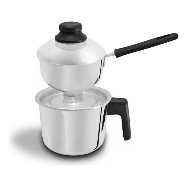 Cuscuzeiro Individual Mini Tetinha Em Alumínio Polido 10 Cor Cinza