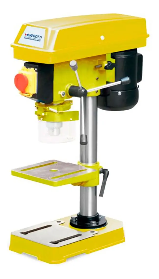 Furadeira de Bancada 13mm 1/2pol Monof 1/3hp Mfb13 Menegotti Amarelo