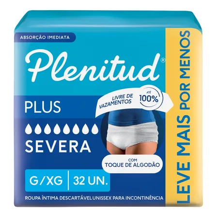 Fralda Geriátrica Plenitud Protect Plus G/xg 32un