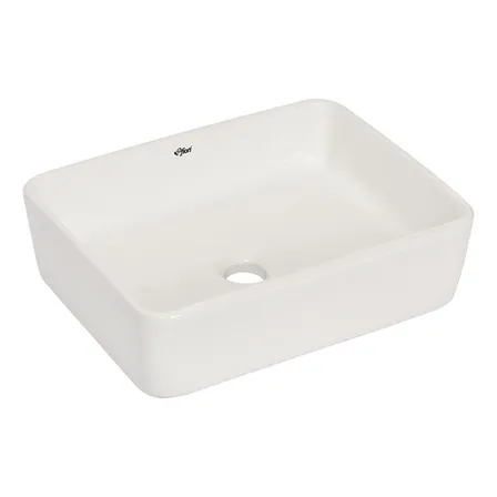 Cuba apoio Fiori retangular louça branca 55CB16-1FB