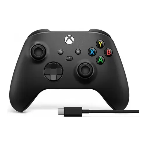 Cabo Sem Fio Microsoft Control Xbox + Usb-c Preto Preto
