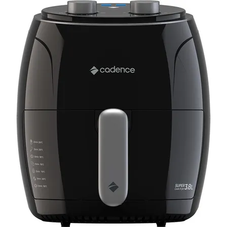 Fritadeira Sem Óleo Super Cook Fryer Frt410 3,8l Cadence Cor Preto