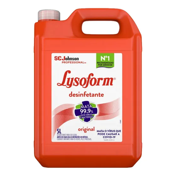 Desinfetante 5L Lysoform Líquido Original Desinfetante Casa para Limpeza Pesada
