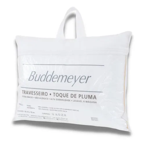 Travesseiro Toque De Pluma Buddemeyer 50x70cm Algodão Branco