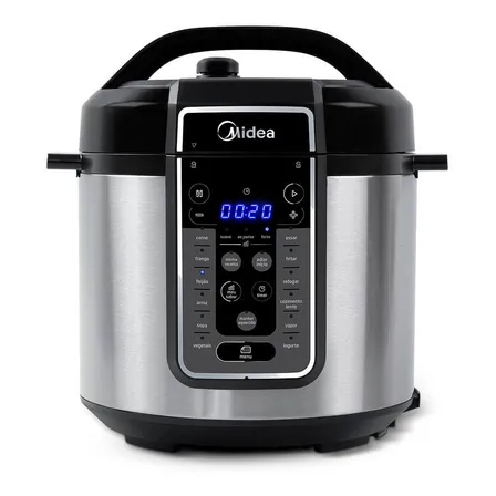 Panela De Pressão Elétrica 6 L Mastersteam Inox Midea Cor Cinza