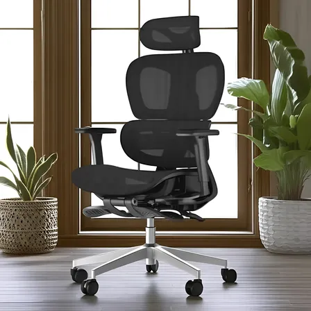 Cadeira Escritório Ergonômica Sensetup Cosy T03 Preto Mesh Reclinável com Apoio de Braços 3D