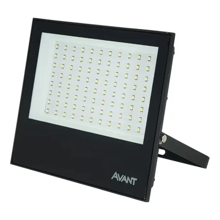 Refletor Led 200w Avant Slim 200 Branco Frio 6500k 127/220v Preto