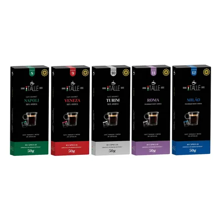 Capsulas Café Compativel Nespresso Café Torrado Cápsulas Cafe Capsulas Café Expresso Capsulas de Café 100 Und Café Italle