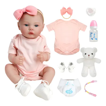 Brastoy Bebe Reborn pintada Boneca De Silicone Realista Boneca Princesa 48cm