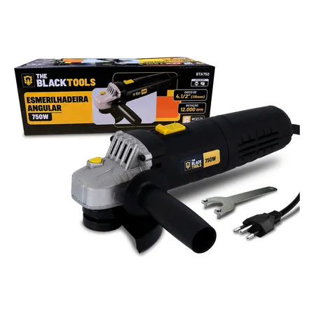 Esmerilhadeira Angular Profissional 4.1/2 Pol. 750w Cor Preto Frequência 60Hz