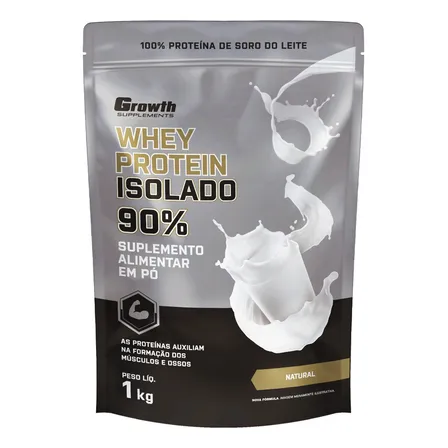 Whey Protein Isolado 1kg Growth Supplements - Natural