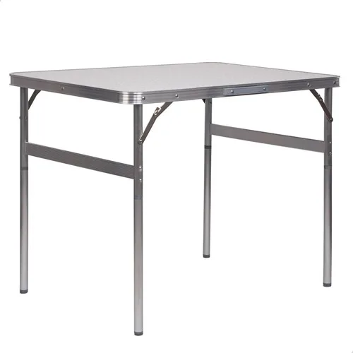 Palisad Mesa Alumínio Para Pescaria Acampamento Camping 90x60 cm vira maleta cor branco Pés Dobrável