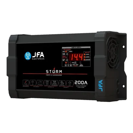 Fonte Carregador Automotivo JFA Storm 200A Bivolt 1800W Preto