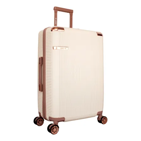 Mala Viagem M 23kg Abs Giro 360º Cadeado Bege 24 Pol. Yins