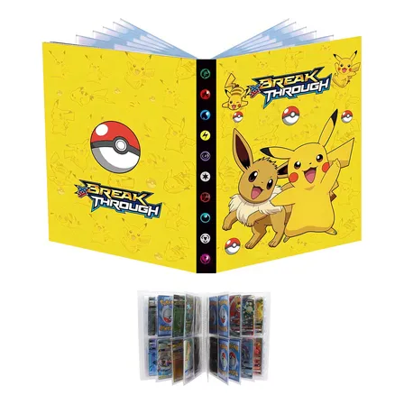 Fichário Pikachu Porta Cards Pokemon Comporta 240 Cartas