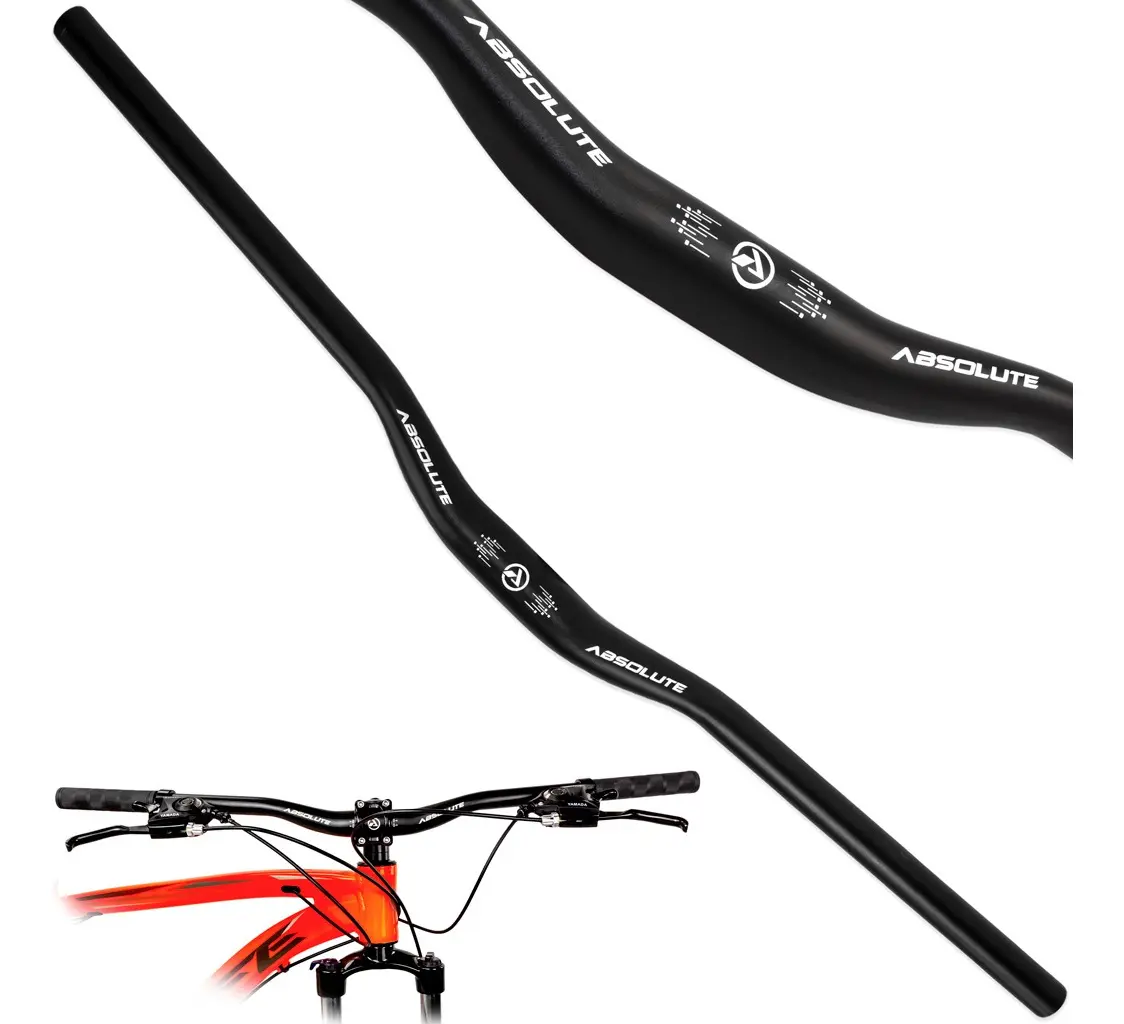 Guidão Curvo Absolute Alumínio 31.8mm 720mm Para MTB