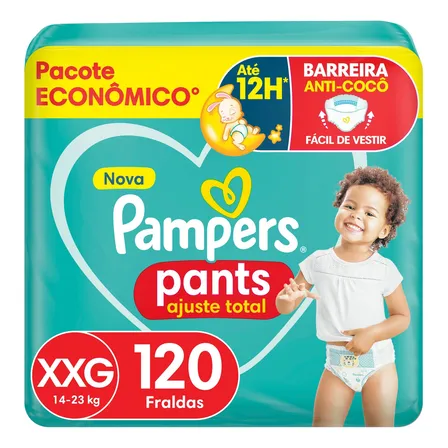 Fralda Pampers Pants Ajuste Total Tamanho XXG 120 Unidades