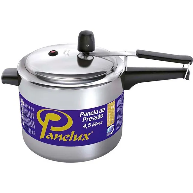 Panela De Pressão 4,5 Litros Panelux Cor Alumínio Polido