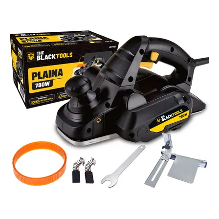 Plaina Elétrica Manual Para Madeira Bfp780 The Black Tools 780w 16500rpm