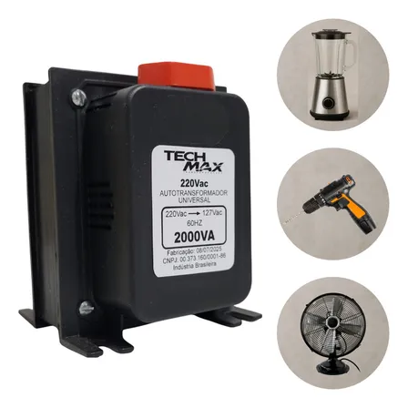 Autotransformador 2000va Bivolt 110-220 220-110 Tech Max