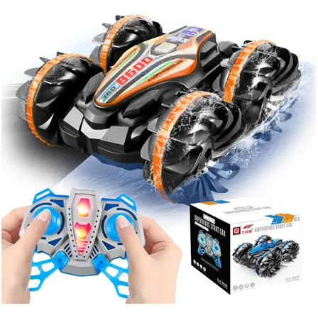 Veículos De Brinquedo De Controle Remoto Zll Double Side Flip B600 Cor Laranja