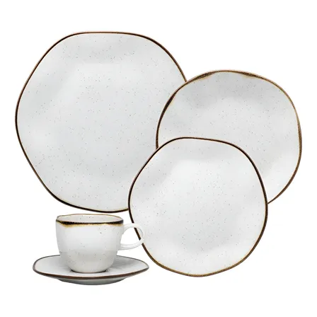 Aparelho De Jantar E Chá 30 Pçs Oxford Ryo Maresia Cor Multicor