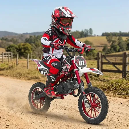 Mini Moto Cross 49cc Partida Manual Mbx 2 Tempos Infantil Cor Vermelho