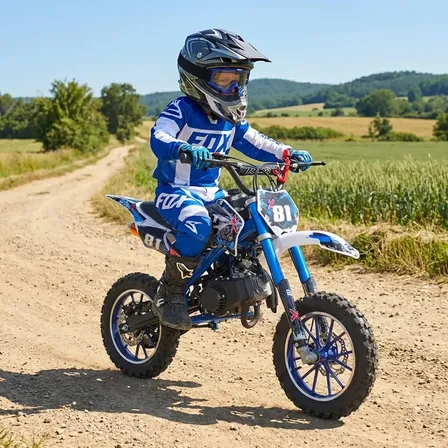 Mini Moto Cross 49cc Infantil MBX Cor Azul