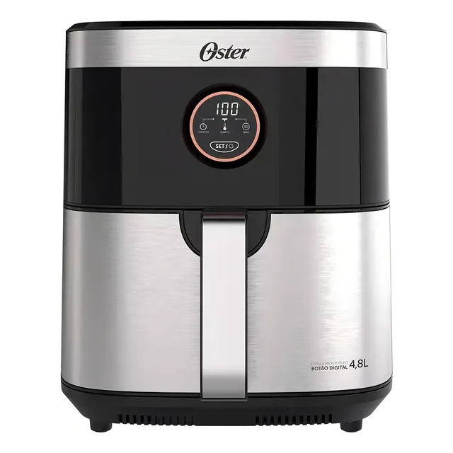Fritadeira Sem Óleo 4,8 Litros Black Inox Ofrt660 Oster