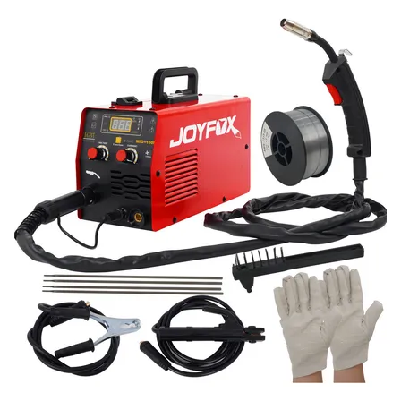 Máquina De Solda Inversora Mig 150a Sem Gás 3 Em 1 Tig Lift Eletrodo Frequência 50 Hz/60 Hz Joyfox Etop + Acessórios