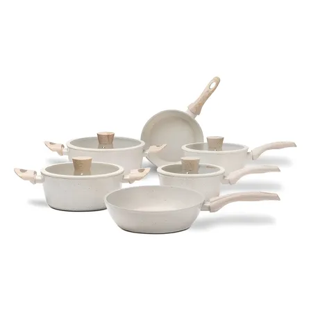 Jogo De Panelas Antiaderente 6pç Sirius Vanilla Brinox Baunilha