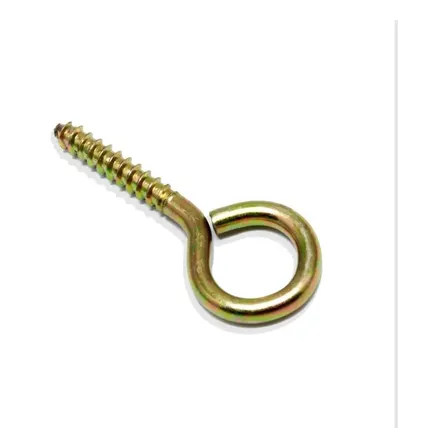 Pitão Gancho Fechado Aço 100 Unidades p/ Madeira 16x40mm Rosca Soberba