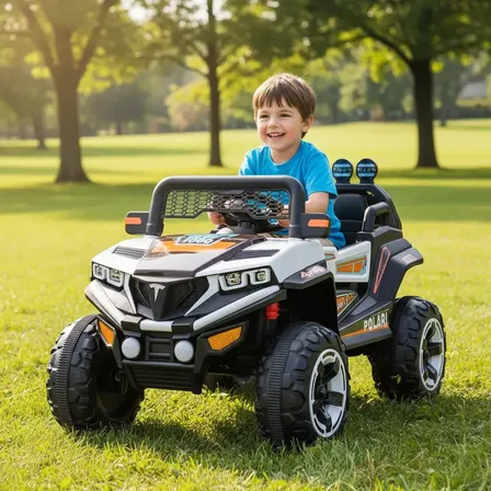 Carro Elétrico Quadriciclo Infantil 4x2 12v Branco Zippy Toys