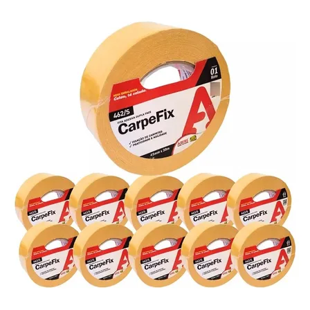 Kit 10 fita Adere Carpefix dupla face 45mm X 30m