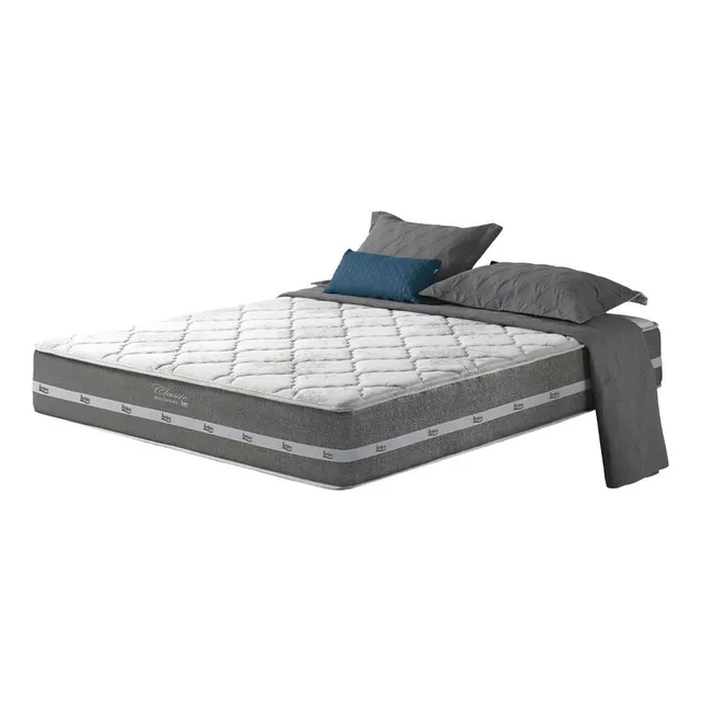 Colchão Casal Cinza Miami Molas Ensacadas 138x188x22cm Zidi