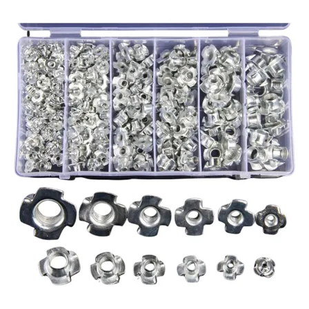 Kit 245 Porcas Garra Zinco para Madeira M3 M4 M5 M6 M8 M10 Geober