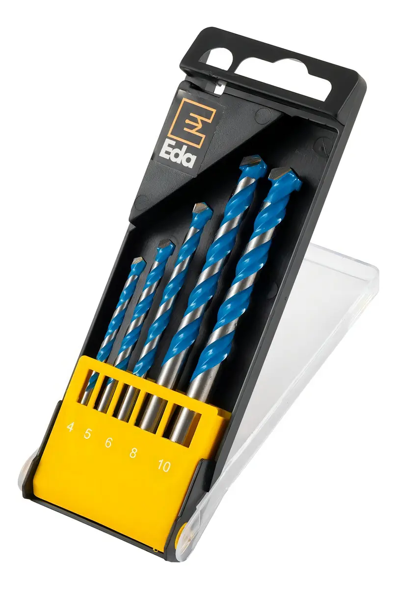 Kit 5 Brocas Multifunção 4 A 10mm Multi Material Fura Tudo