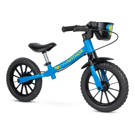 Bicicleta Equilíbrio Balance Bike Azul Sem Pedal - Nathor