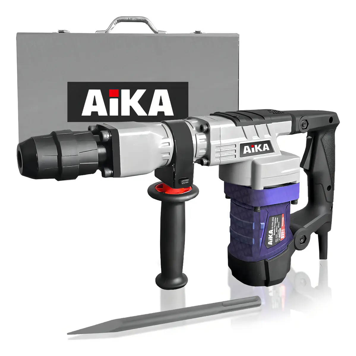 Martelo Rompedor Demolidor Aika Concreto Encaixe Sds Max 1380w Maleta Ponteiro