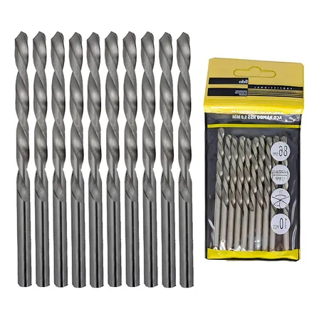 Broca Aço Rápido Eda 5mm Kit 10 Unidades Para Metal e Alumínio