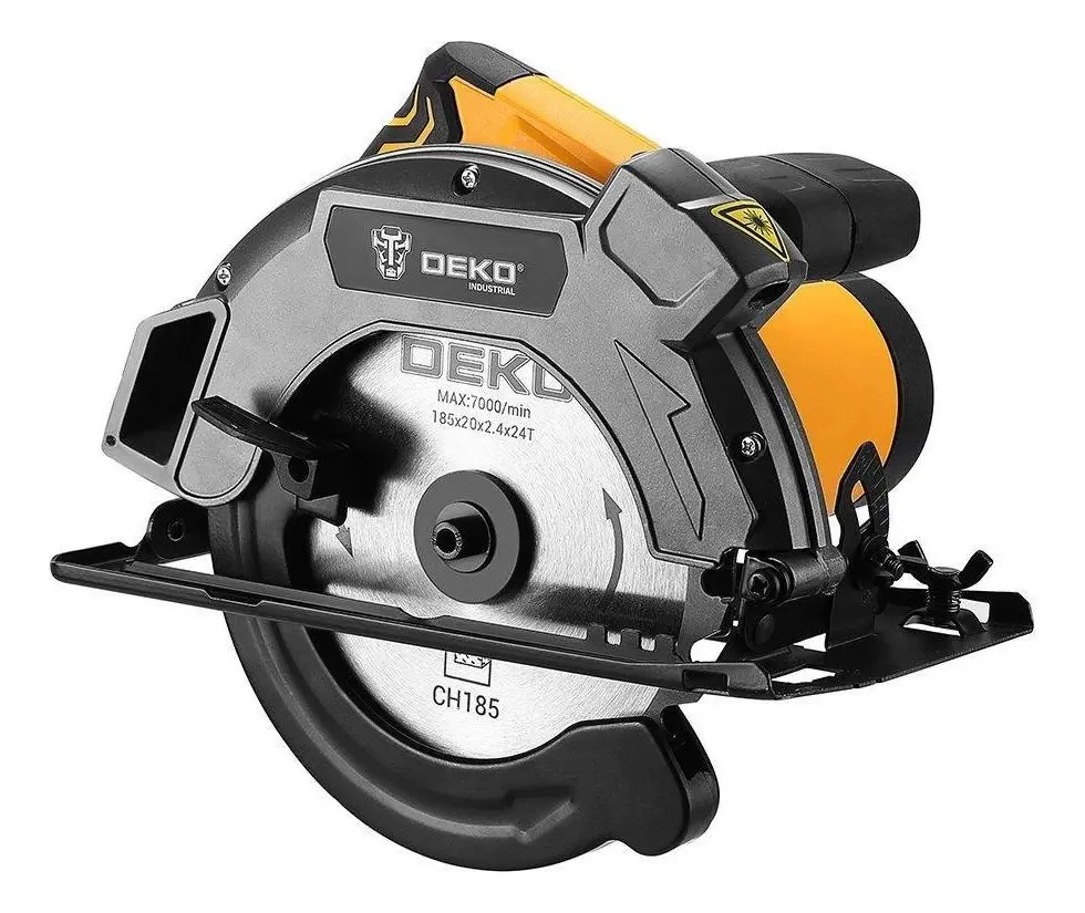 Serra Circular Deko Elétrica 1600W com Guia Laser Diâmetro 185mm