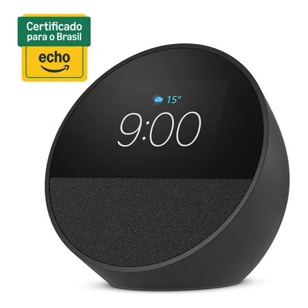 Echo Spot 2024 Com Alexa Despertador Inteligente Preto Amazon