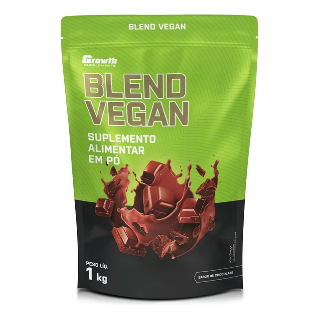 Blend Vegan (Proteína vegana) 1kg Growth Supplements - Sabor Chocolate