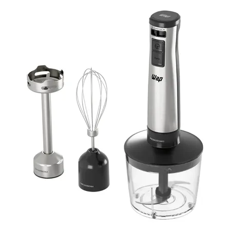Mixer 3 Em 1 Wap Wm1 Processador Elétrico Portátil Inox Cor Preto