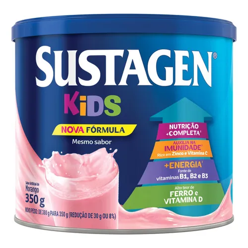 Complemento Alimentar Sustagen Kids Morango Lata 350g