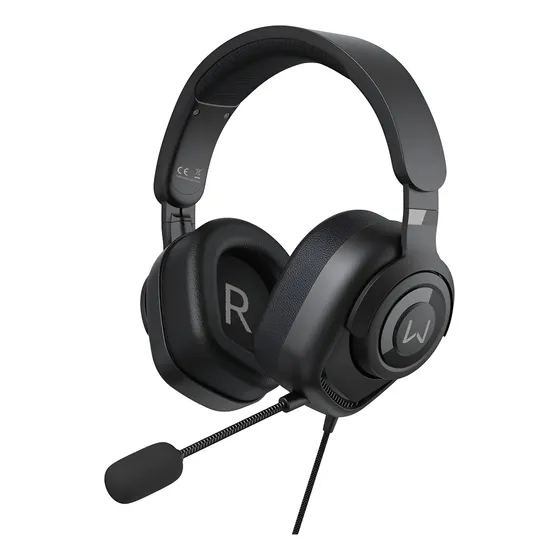 Headset Gamer Warrior Huginn Mic P3 3,5mm Ps5 Xbox Pc 50mm Cor Preto