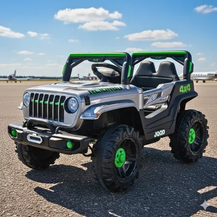 Jipe Infantil Elétrico 12v Carrinho Controle Remoto Música Cor Cinza-escuro Voltagem Do Carregador 110v/220v