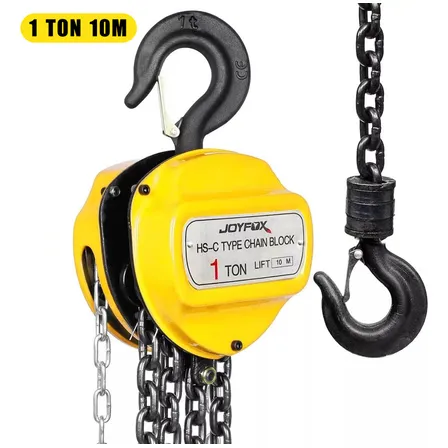 Talha Manual Capacidade 1 Tonelada Corrente 10m Freio Duplo