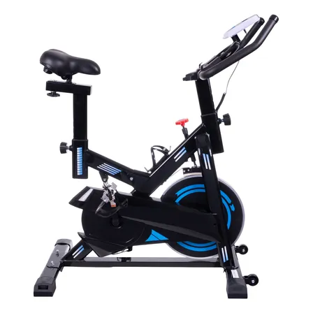 Bicicleta Spinning Mopower 2.0 Roda Inércia 17kg Suporta até 120kg Preto Azul