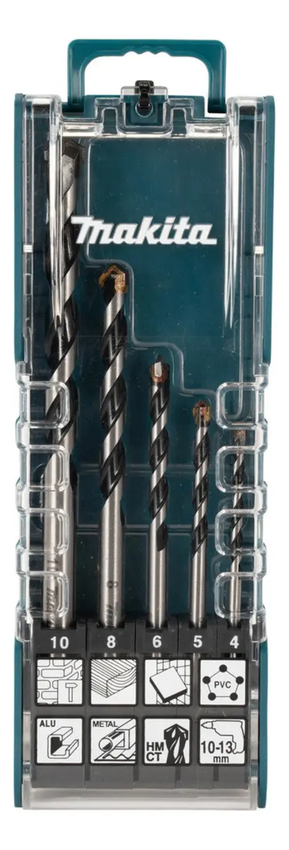 Kit De Brocas Multimateriais 5 Peças Makita E-14255